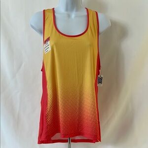 New with tags Yellow Orange T Back Performance Tank Top Quick Dry Size XL